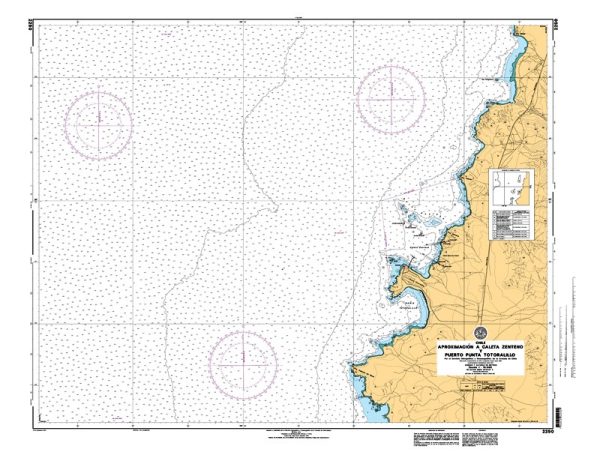 CARTA SHOA N° 2250 - APROXIMACIÓN A CALETA ZENTENO Y PUERTO PUNTA TOTORALILLO