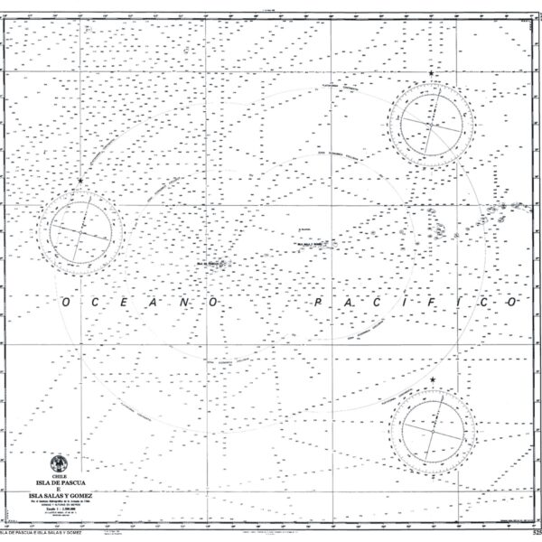 CARTA SHOA N° 525 - ISLA DE PASCUA E ISLA SALAS Y GOMEZ