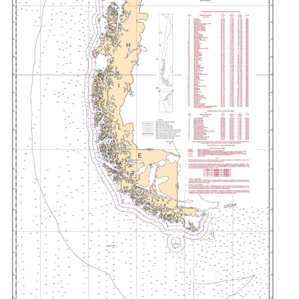 CARTA SHOA N° 0008 - PUNTA PUGA A ISLAS DIEGO RAMÍREZ *